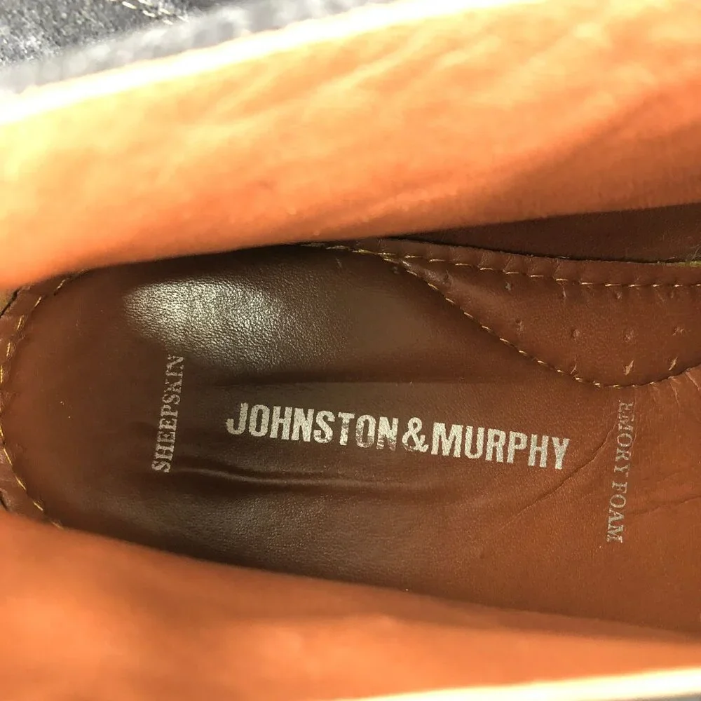 Johnston & Murphy Men's Size 10M Copeland Chukka Navy Blue Suede Ankle Boots